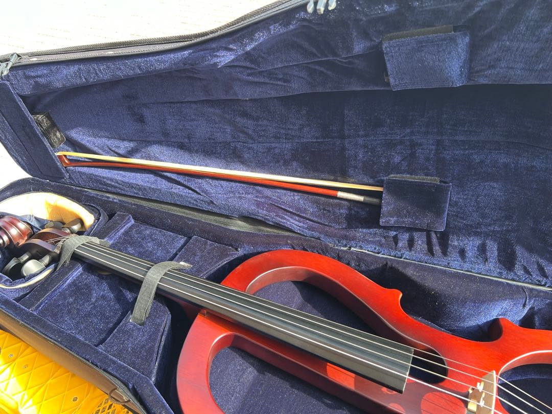 【弓・収納袋付き】エレクトリックチェロ サイレントチェロ 木製 梱包頼める便