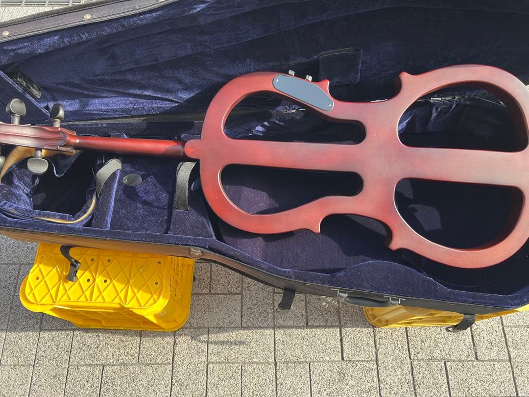 【弓・収納袋付き】エレクトリックチェロ サイレントチェロ 木製 梱包頼める便