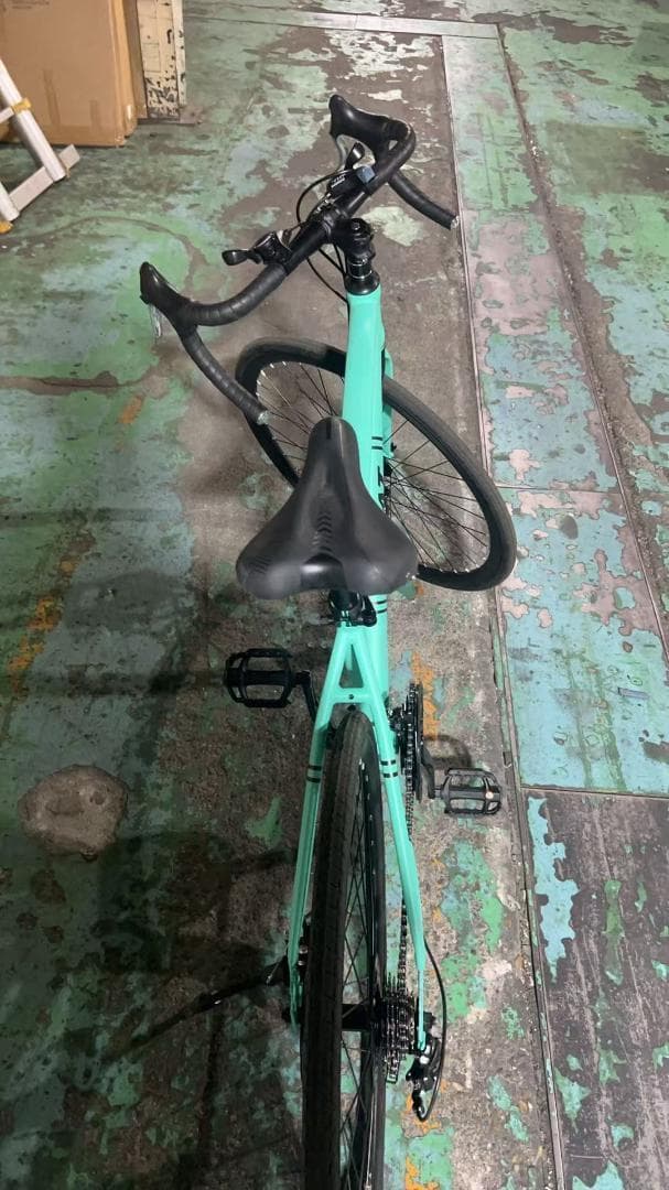 中古美品ロードバイク 自転車 初心者 21段変速　ターコイズ