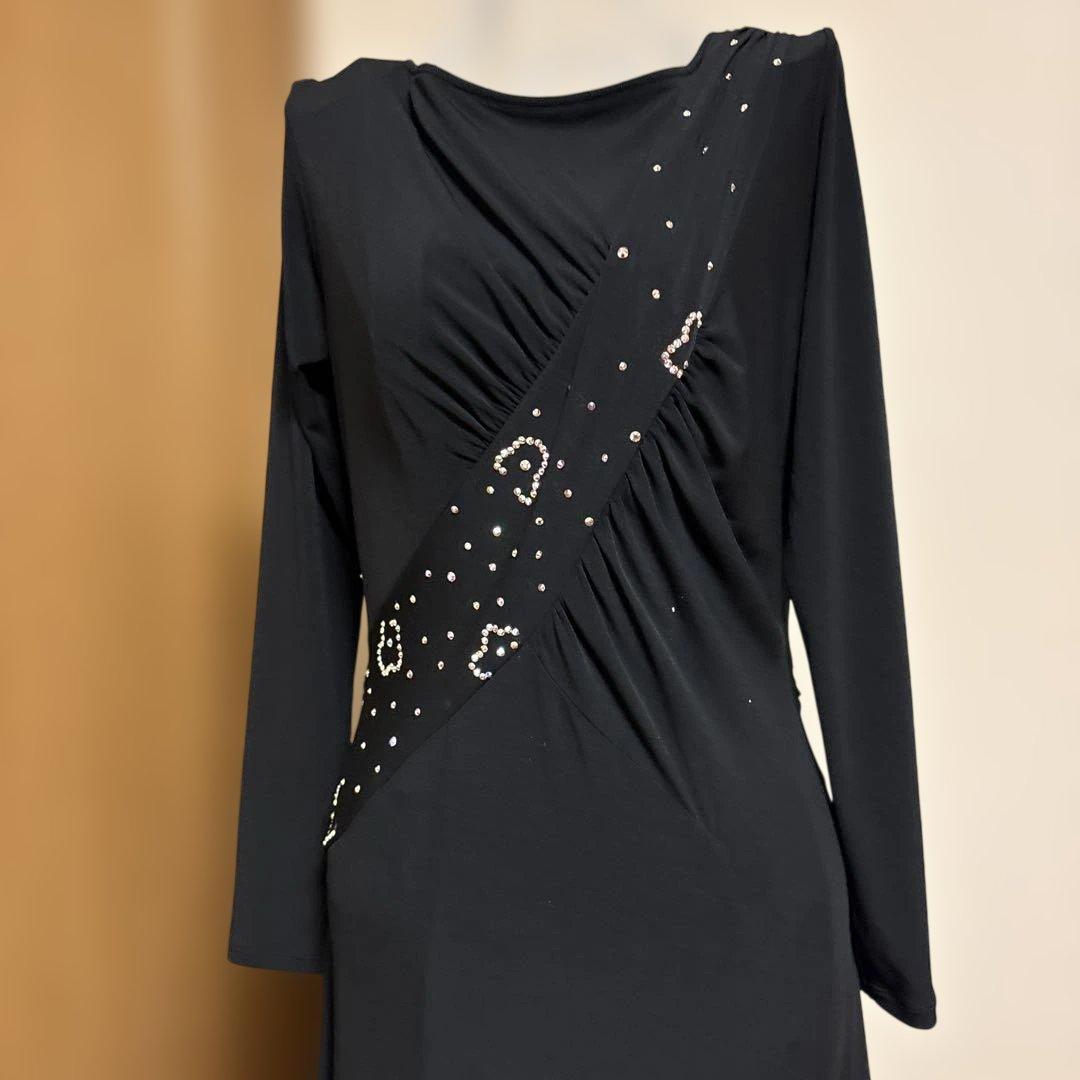 最終クリスマスSALE22222-15000チャコット　M 社交ダンスドレス