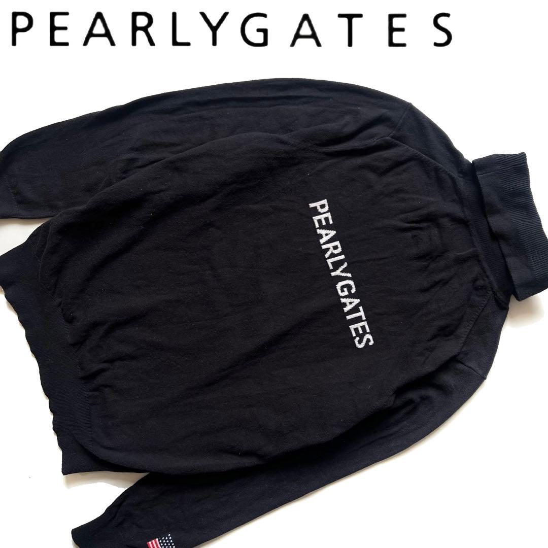 Pearly gates パーリーゲイツ　タートルネック　ニット　ロゴ　ゴルフ