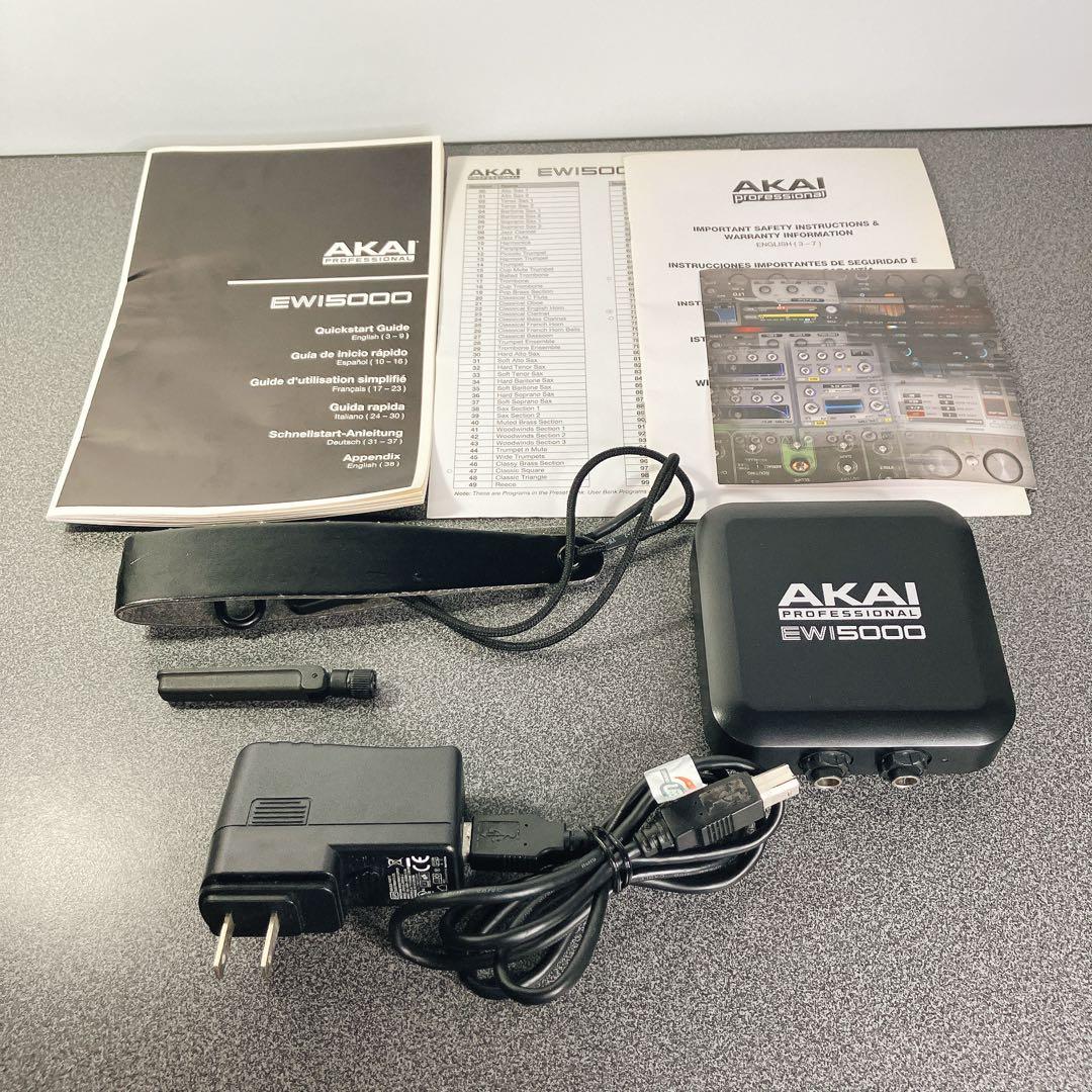 AKAI EWI5000 エアロフォン 電子管楽器 ワイヤレス対応 ストラップ付