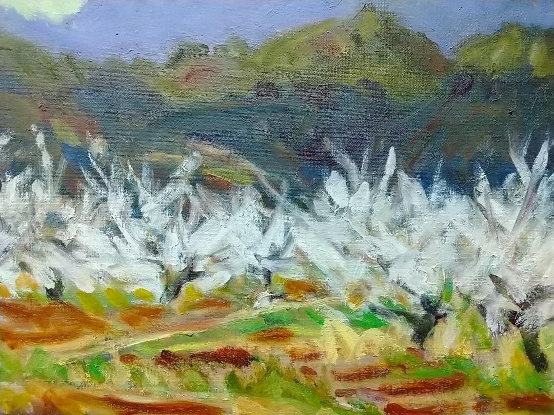 油絵「曽我梅林」 絵画  P8