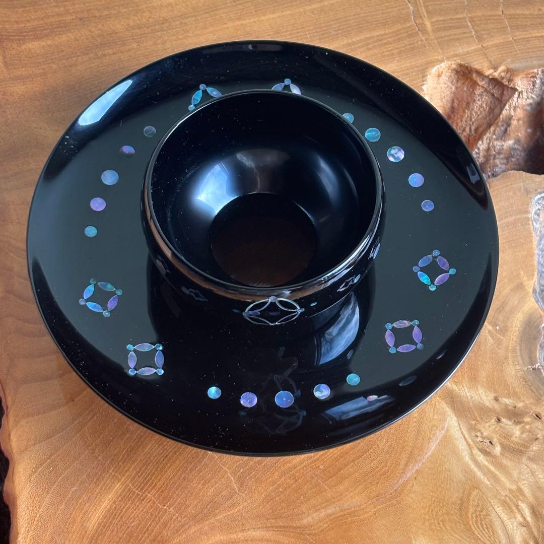 天目台 青貝七宝 淡々斎好写 鈴木光入 茶道具 共箱