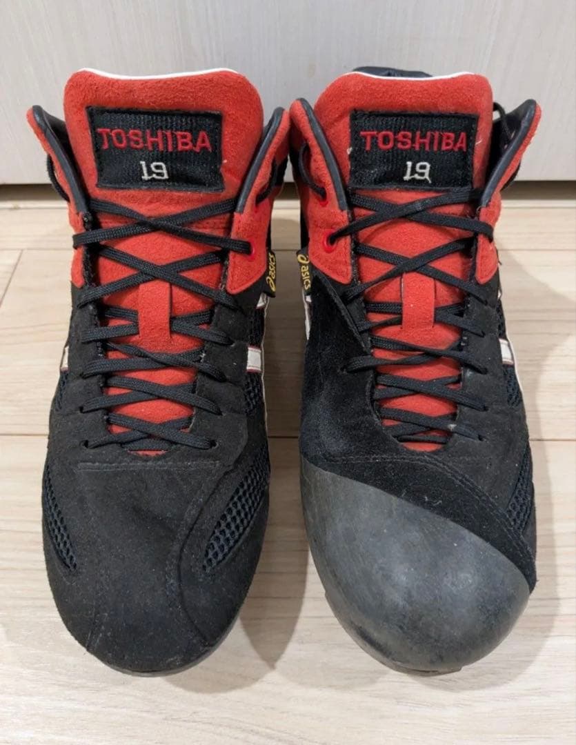 ASICS TOSHIBA 19 スパイクシューズ 黒/赤