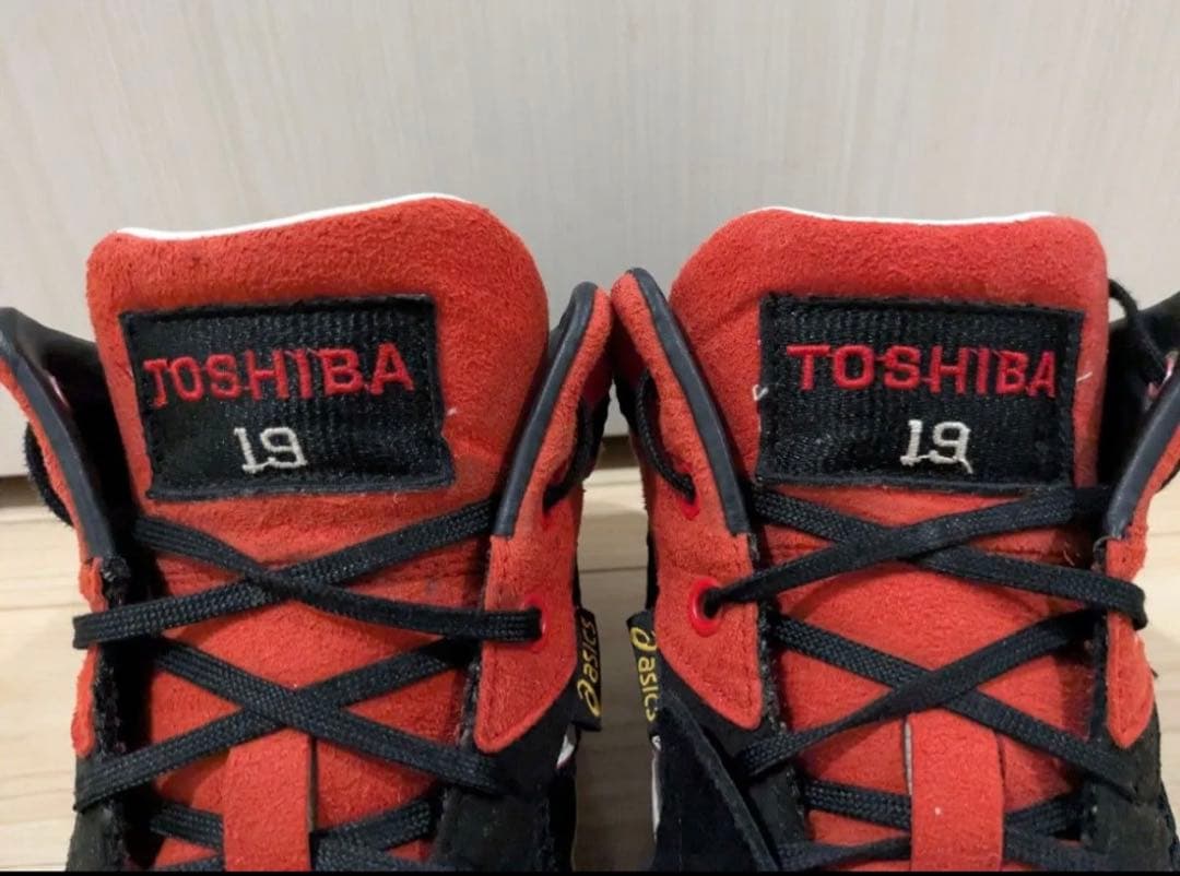 ASICS TOSHIBA 19 スパイクシューズ 黒/赤
