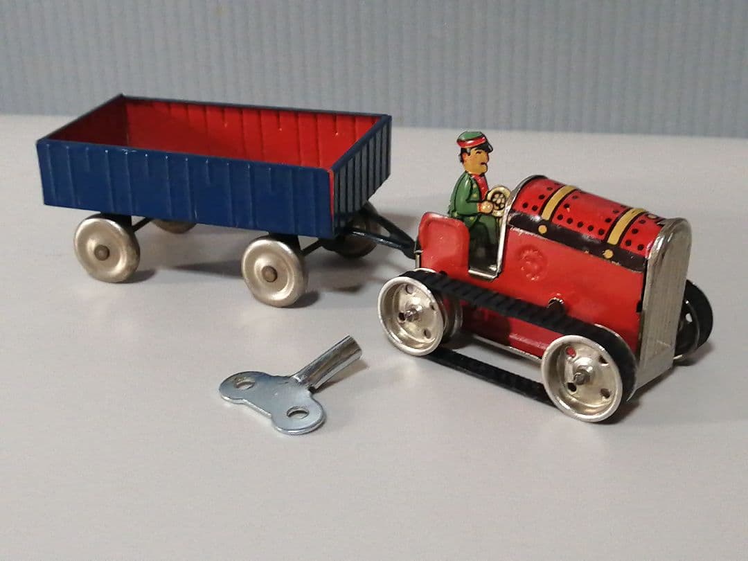 GAMA　ステーショントラクター　ゼンマイ　ブリキ製