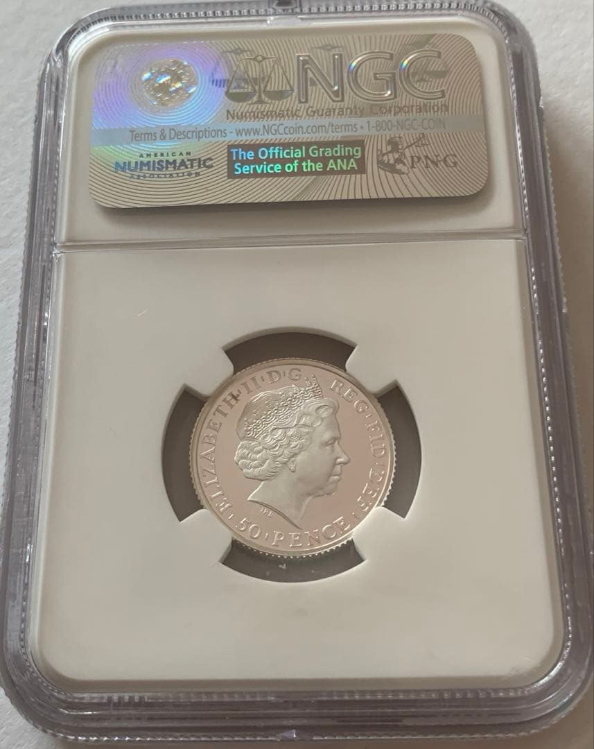 イギリス　50ペンス　ブリタニア銀貨　2014年　NGC PF70UC