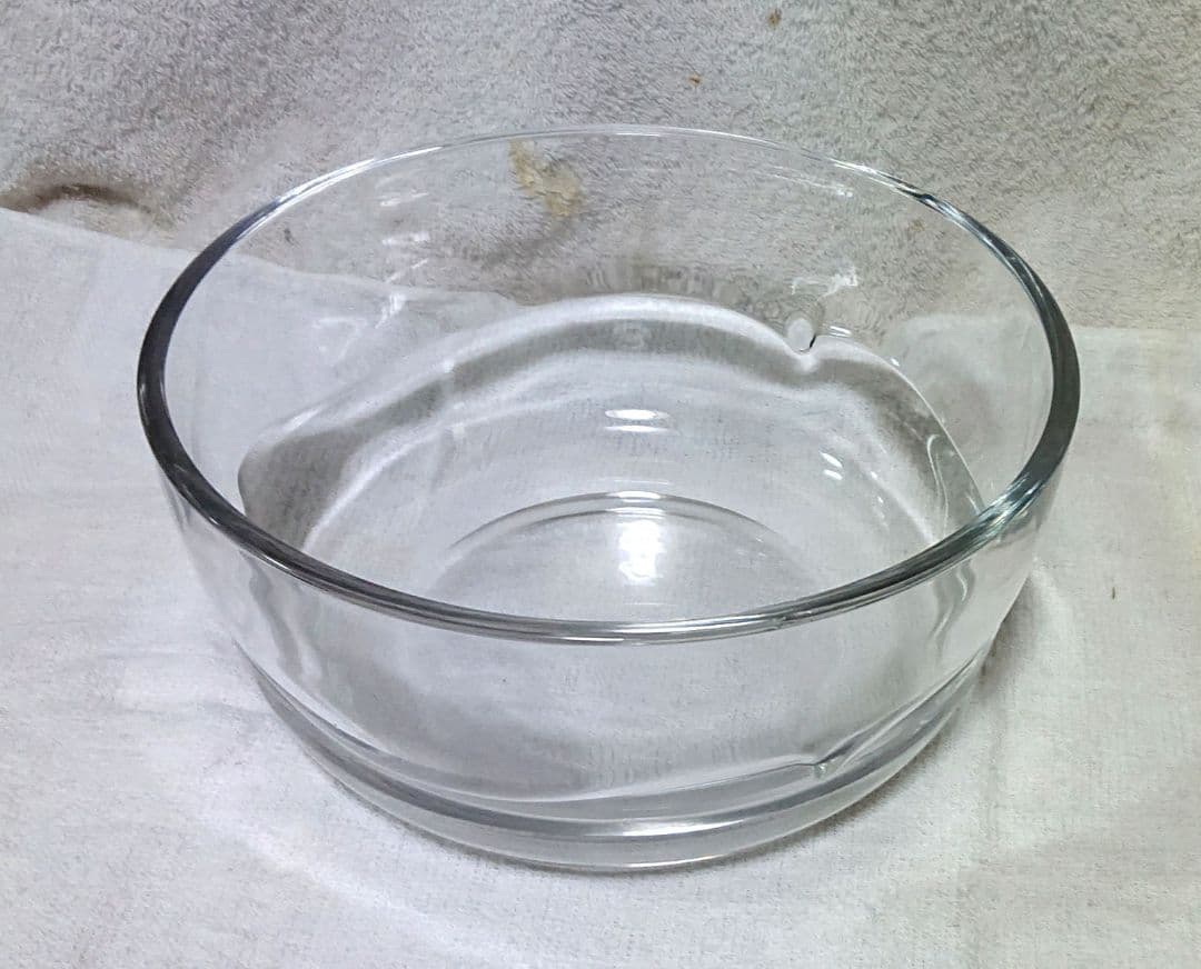 茶道具ギヤマン平水指し黒い漆蓋付きA479