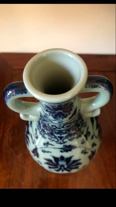 中華陶瓷 稀少双耳花瓶 台北早期任克重监製 年代品 美術品 古董品 收藏品