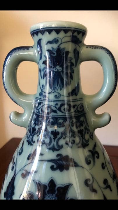 中華陶瓷 稀少双耳花瓶 台北早期任克重监製 年代品 美術品 古董品 收藏品