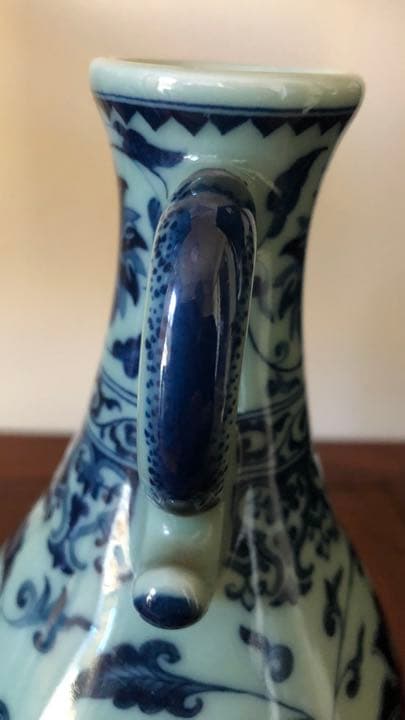 中華陶瓷 稀少双耳花瓶 台北早期任克重监製 年代品 美術品 古董品 收藏品