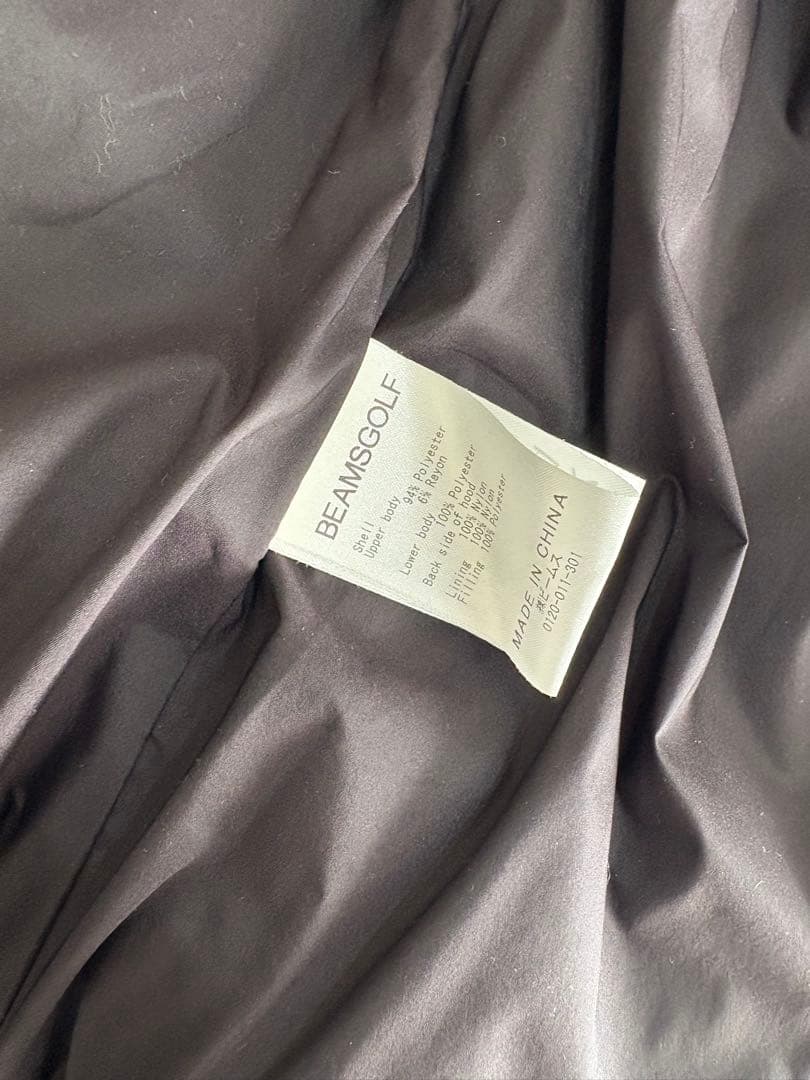 BEAMS GOLF ボア切替サテンブルゾン フード付き ビームスゴルフ アウタ