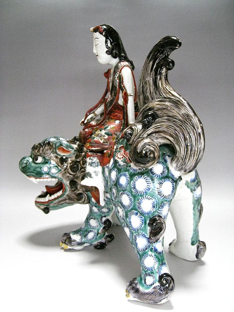 #江戸期 #古九谷 #色絵 #文殊菩薩像香炉 #茶道 #香道 #仏教美術 #古玩