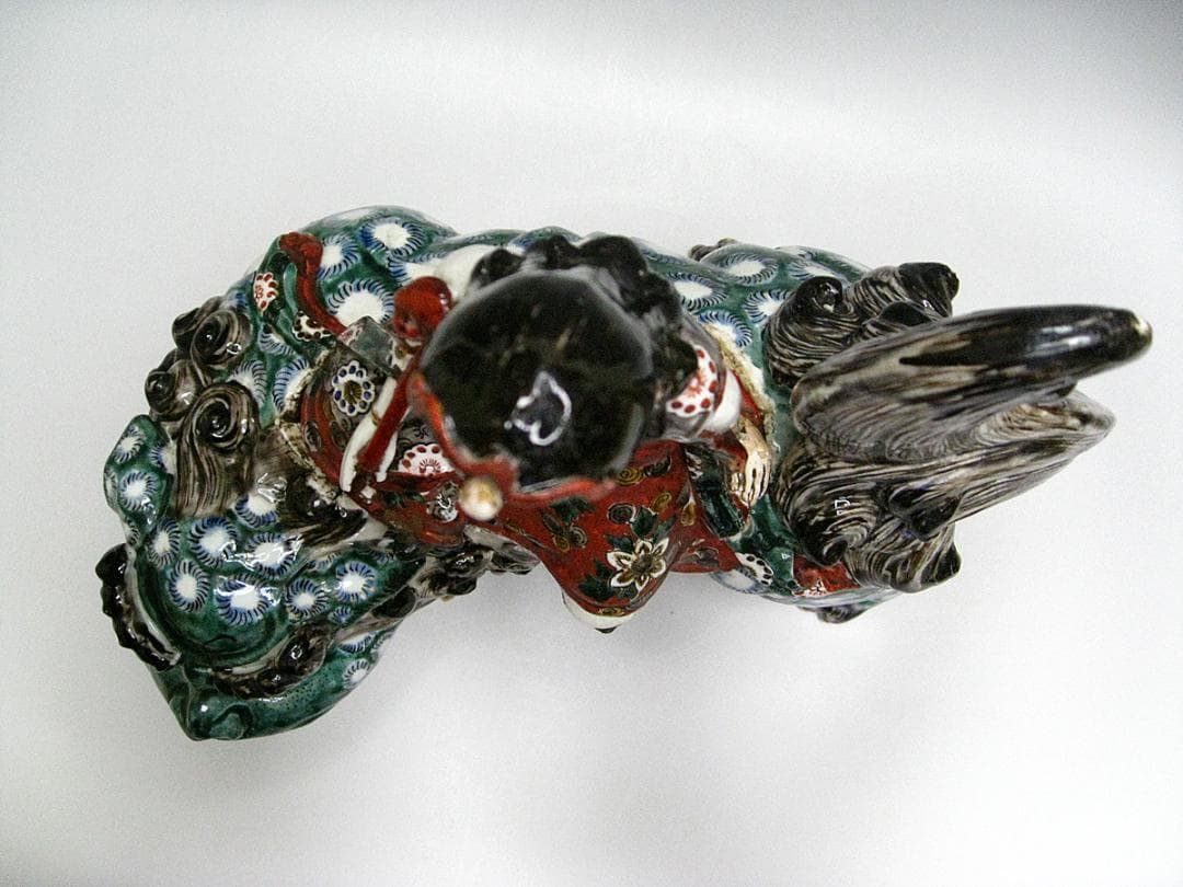 #江戸期 #古九谷 #色絵 #文殊菩薩像香炉 #茶道 #香道 #仏教美術 #古玩