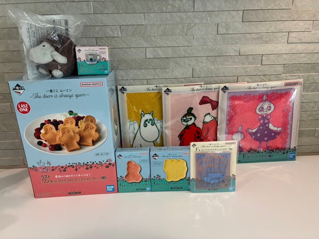 一番くじムーミンまとめ売り　ニョロニョロワッフルメーカー　ご先祖様　リトルミイ