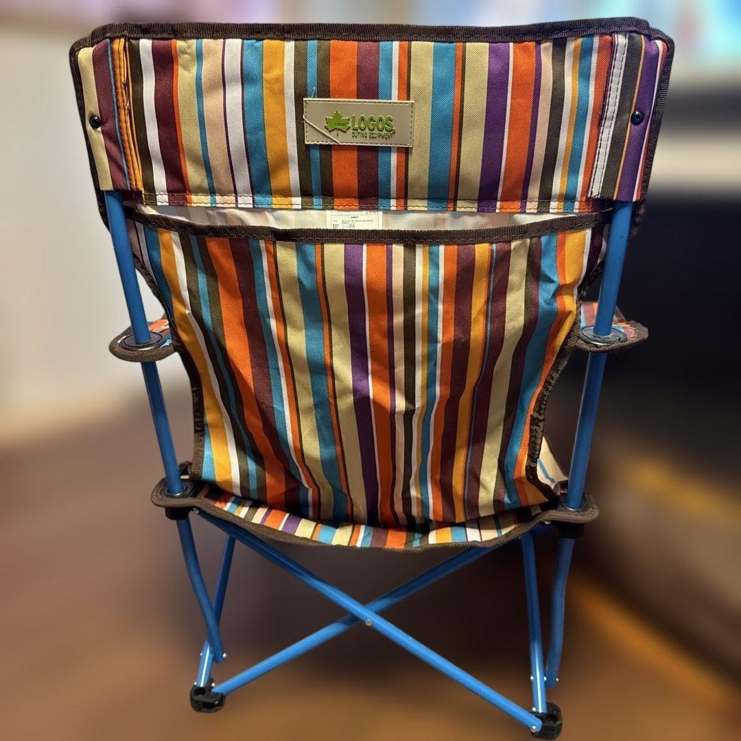 ロゴス、ストライプ アウトドアチェア