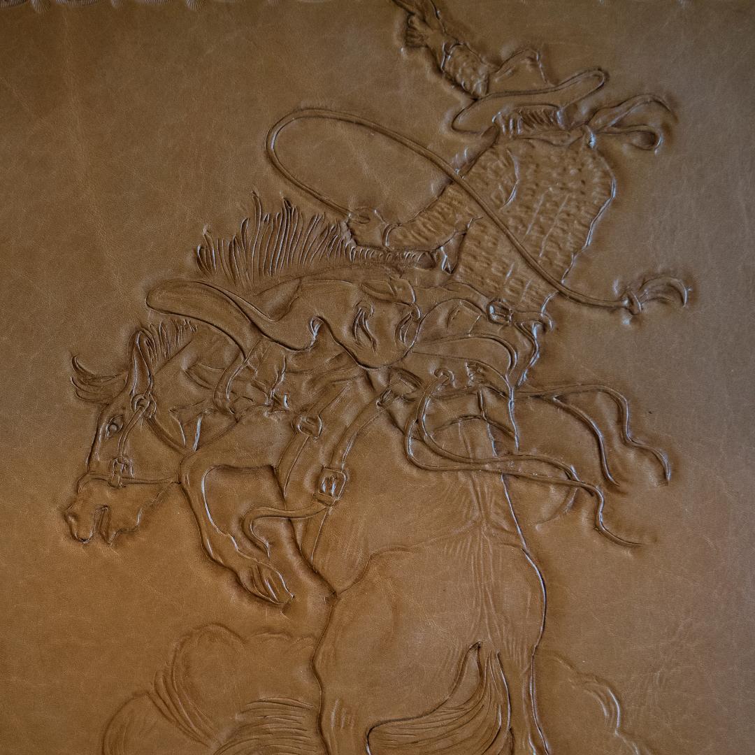 【The 4CE Design】彫刻絵画【 サドルレザー】