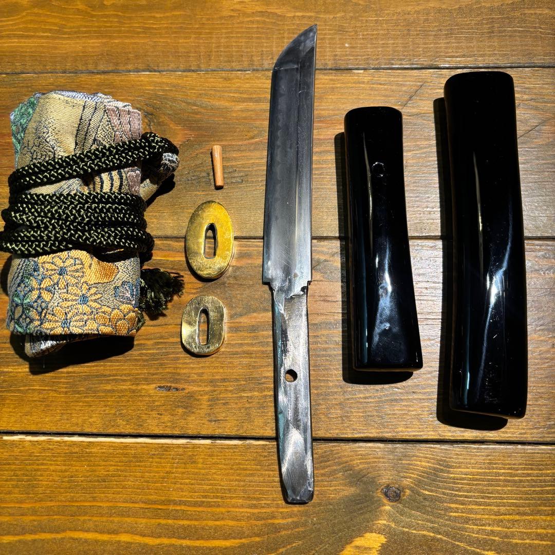 日本刀残欠クラフトナイフNo.88 国吉 黒鞘