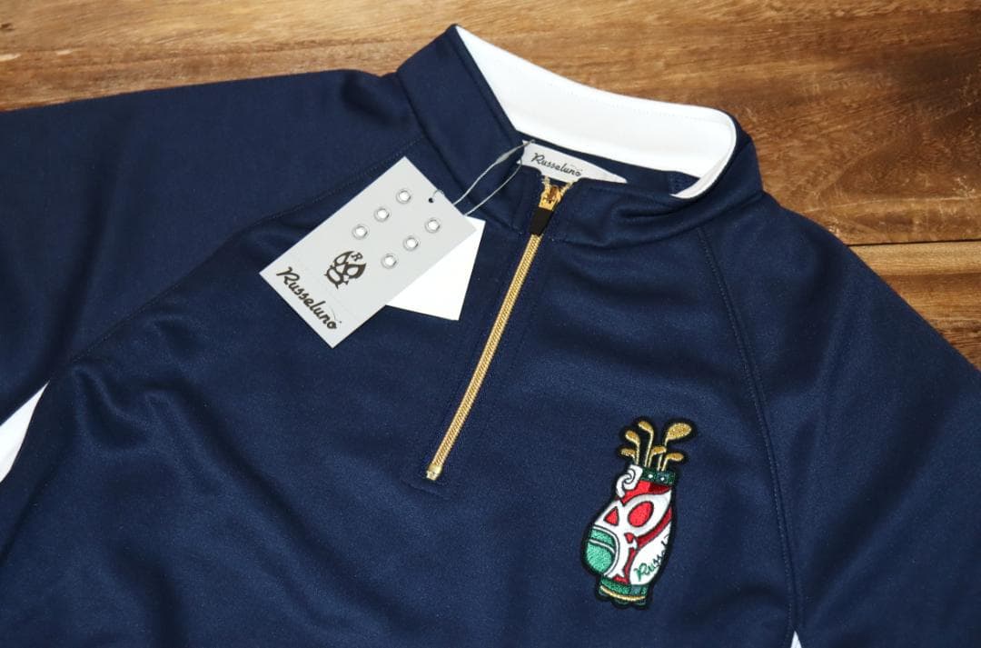 新品 ラッセルノ ハーフジップ モックネックシャツ (4/M)　Ⓗ