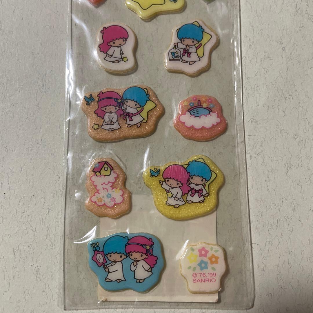 サンリオ　当時物　リトルツインスターズ　キキララ　スポンジシール　日本製