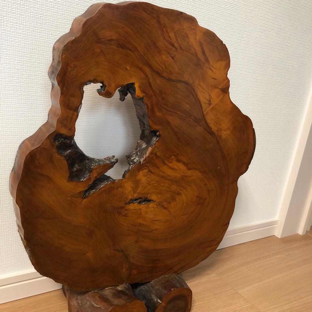 衝立　自然木一枚板の衝立　置物　骨董品