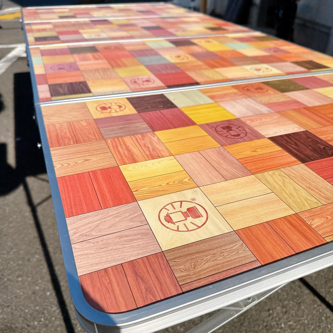 【美品】Coleman コールマン ナチュラルモザイク リビングテーブル180