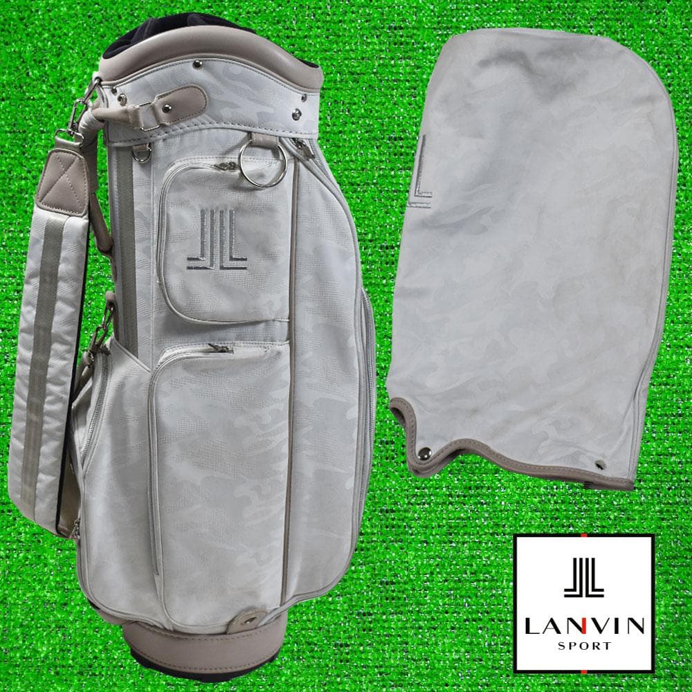 LANVIN SPORT ランバン ゴルフ キャディバッグ９型【ホワイト】中古！