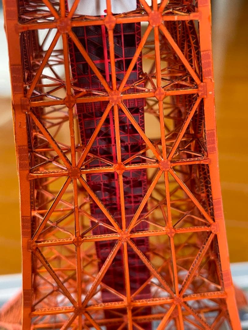 東京タワーペーパークラフト完成品1/500スケール　模型　プラモ　ランドマーク