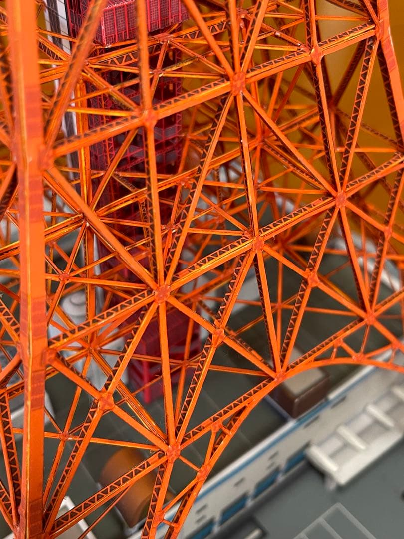 東京タワーペーパークラフト完成品1/500スケール　模型　プラモ　ランドマーク