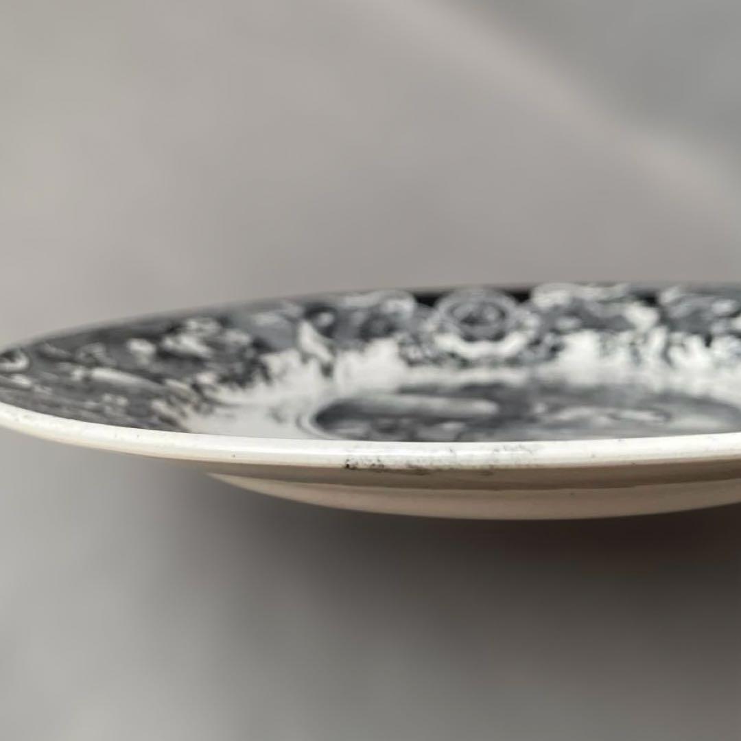 【アンティーク】 聖セシリア プレート グリザイユ フランス