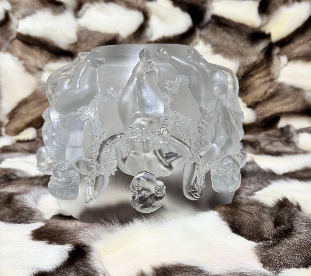 幅31.5cm LALIQUE ラリック　リュクサンブールベース 花瓶