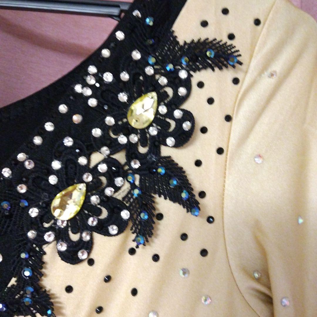 社交ダンス ドレス ビジュー付き Ｌサイズ