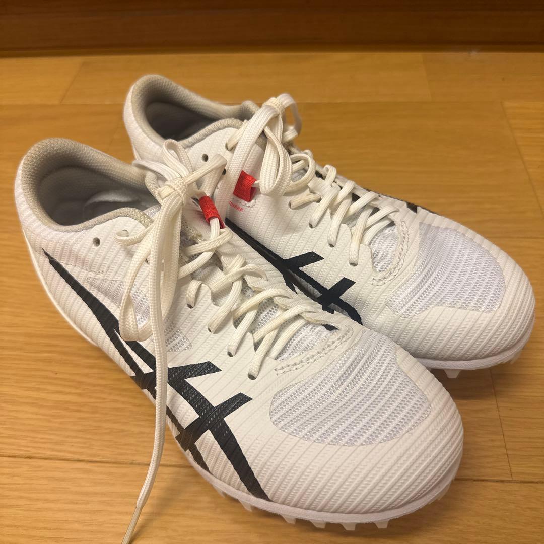 ASICS スパイクシューズ 24.0cm ホワイト/ピンク/ブラック