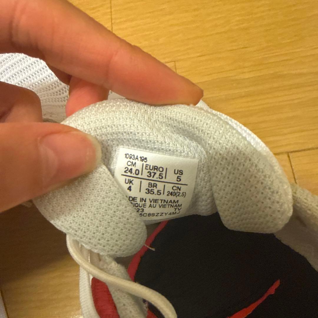 ASICS スパイクシューズ 24.0cm ホワイト/ピンク/ブラック