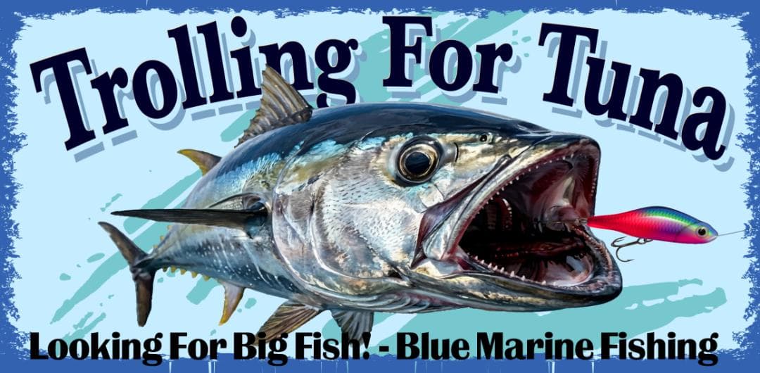 マグロ まぐろ ゲーム ルアーフィッシング 釣り 看板 置物 雑貨 ライトBOX