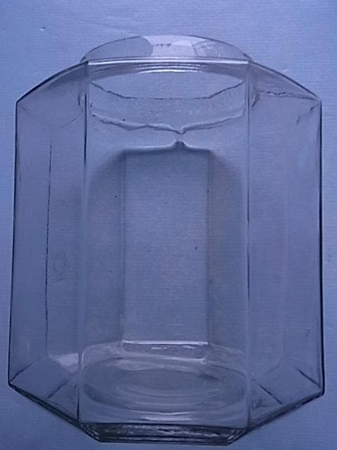 和ガラス　八角ガラス瓶　カルケット　地球瓶　飴瓶　駄菓子屋　菓子瓶　昭和レトロ