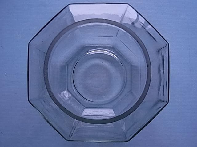 和ガラス　八角ガラス瓶　カルケット　地球瓶　飴瓶　駄菓子屋　菓子瓶　昭和レトロ