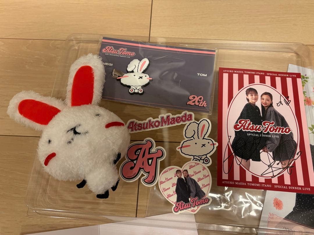 前田敦子・板野友美 直筆サインポストカード ネギ あっちゃんグッズ あつとも