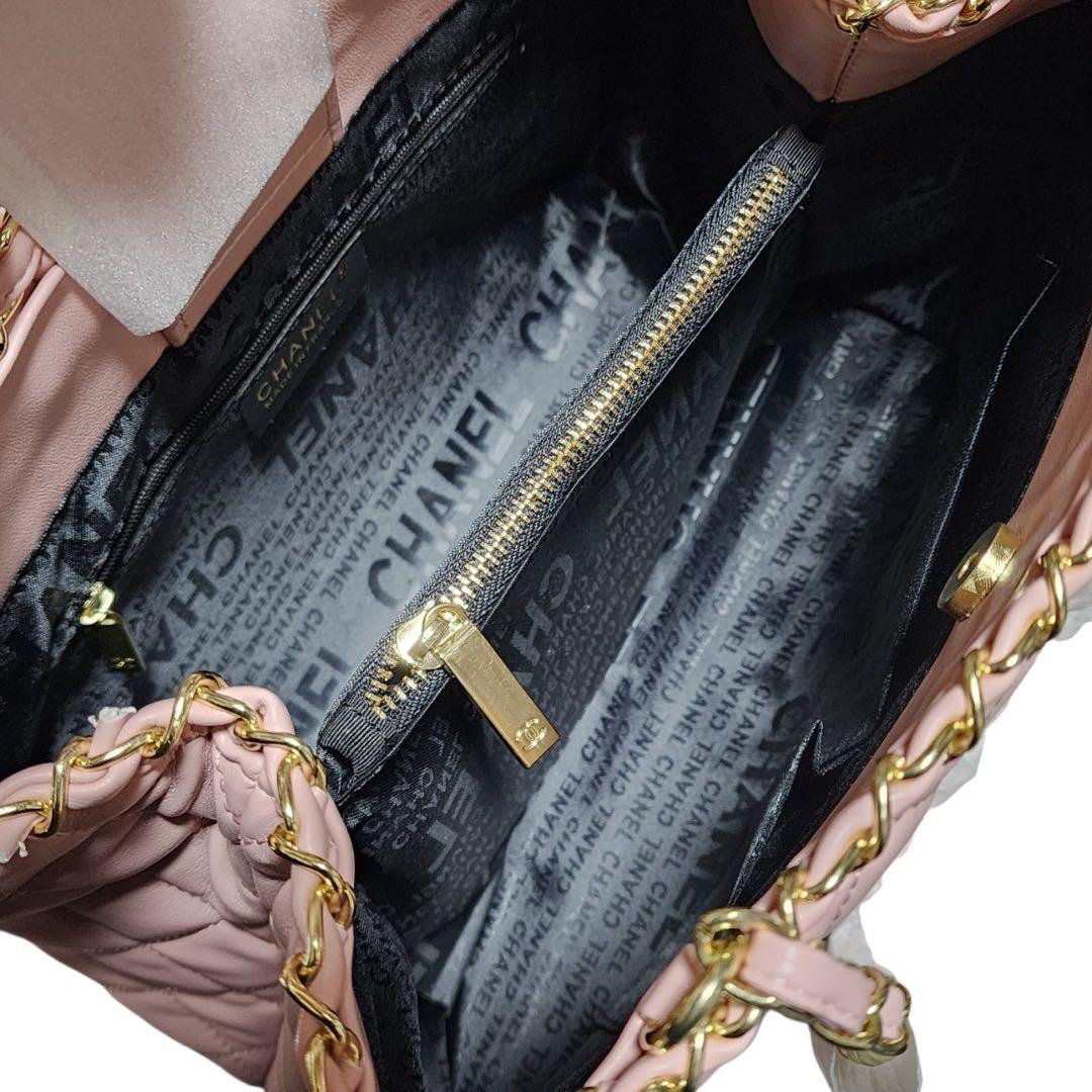 CHANEL　トートバッグ　キルティング　ピンク　ノベルティ