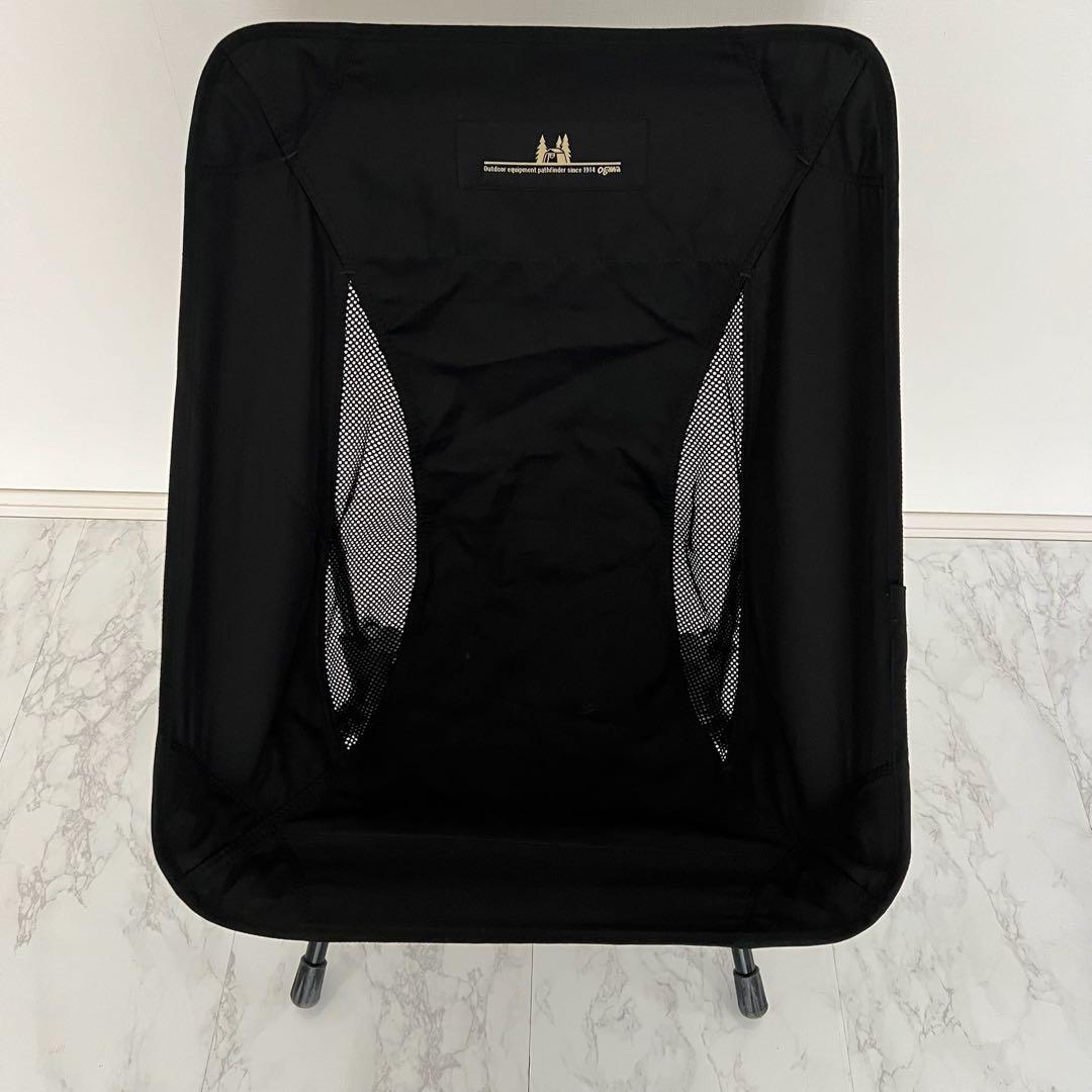 オガワ　ツーアングルチェアS　椅子　アウトドアチェア　キャンプ　ペア　黒