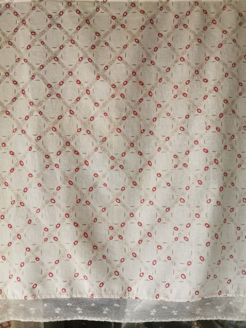 アンティークトレリスローズ花柄フレンチファブリック 花舞レース装飾カーテンパネル