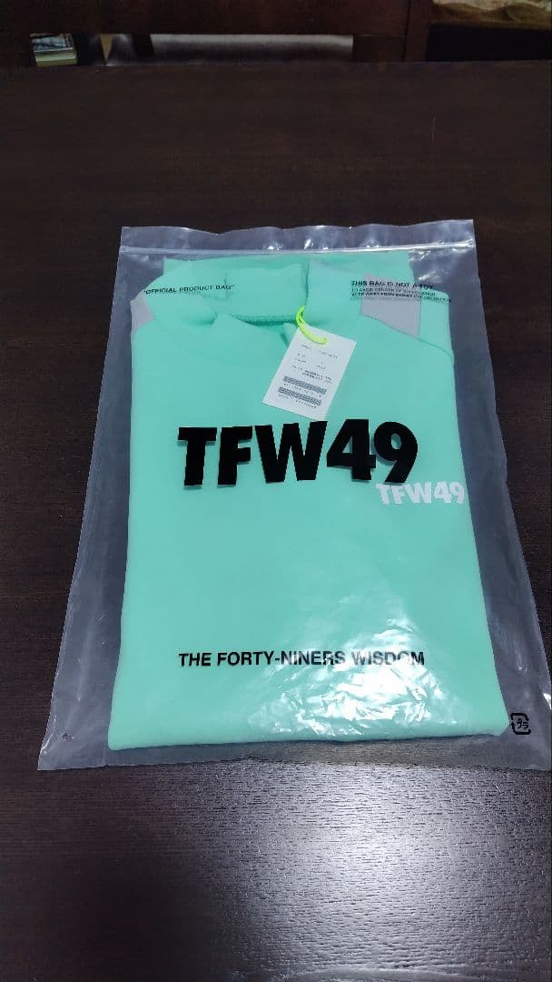 新品未使用　TFW49 メンズシャツ Lサイズ ミントグリーン