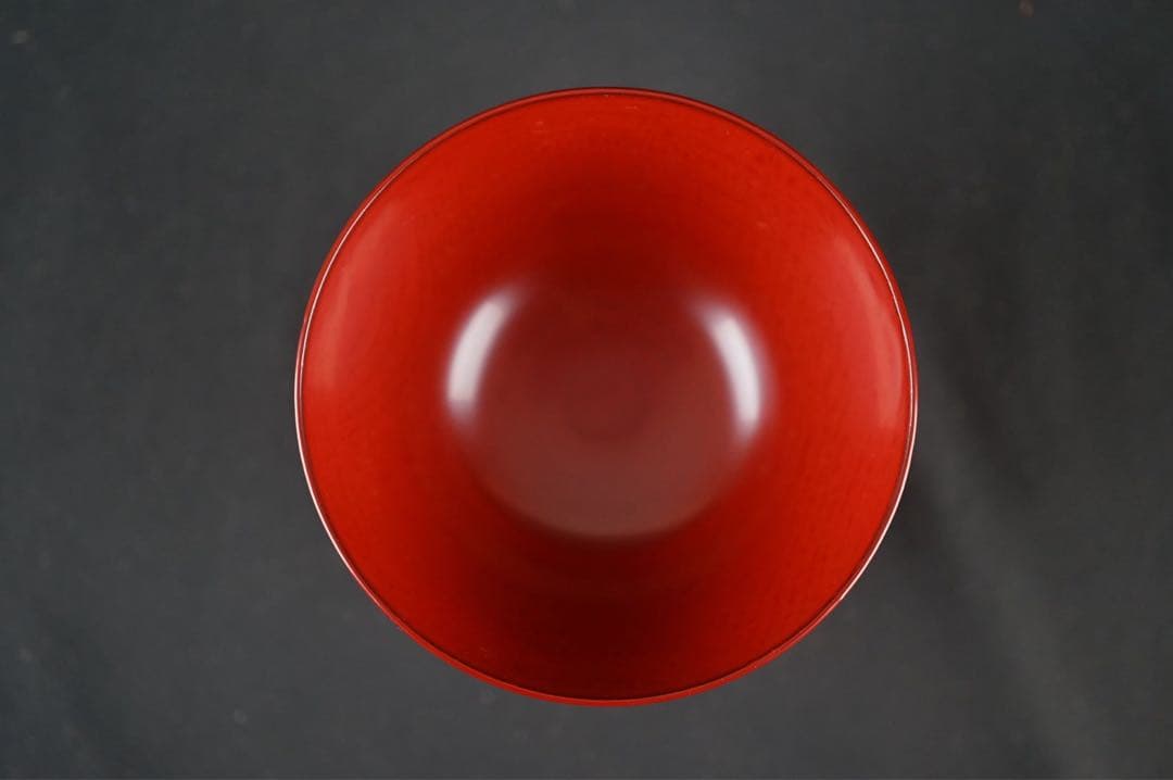 角偉三郎 作 朱 座椀 六つ星 最晩年作 希少作 紙箱 共布 茶懐石道具