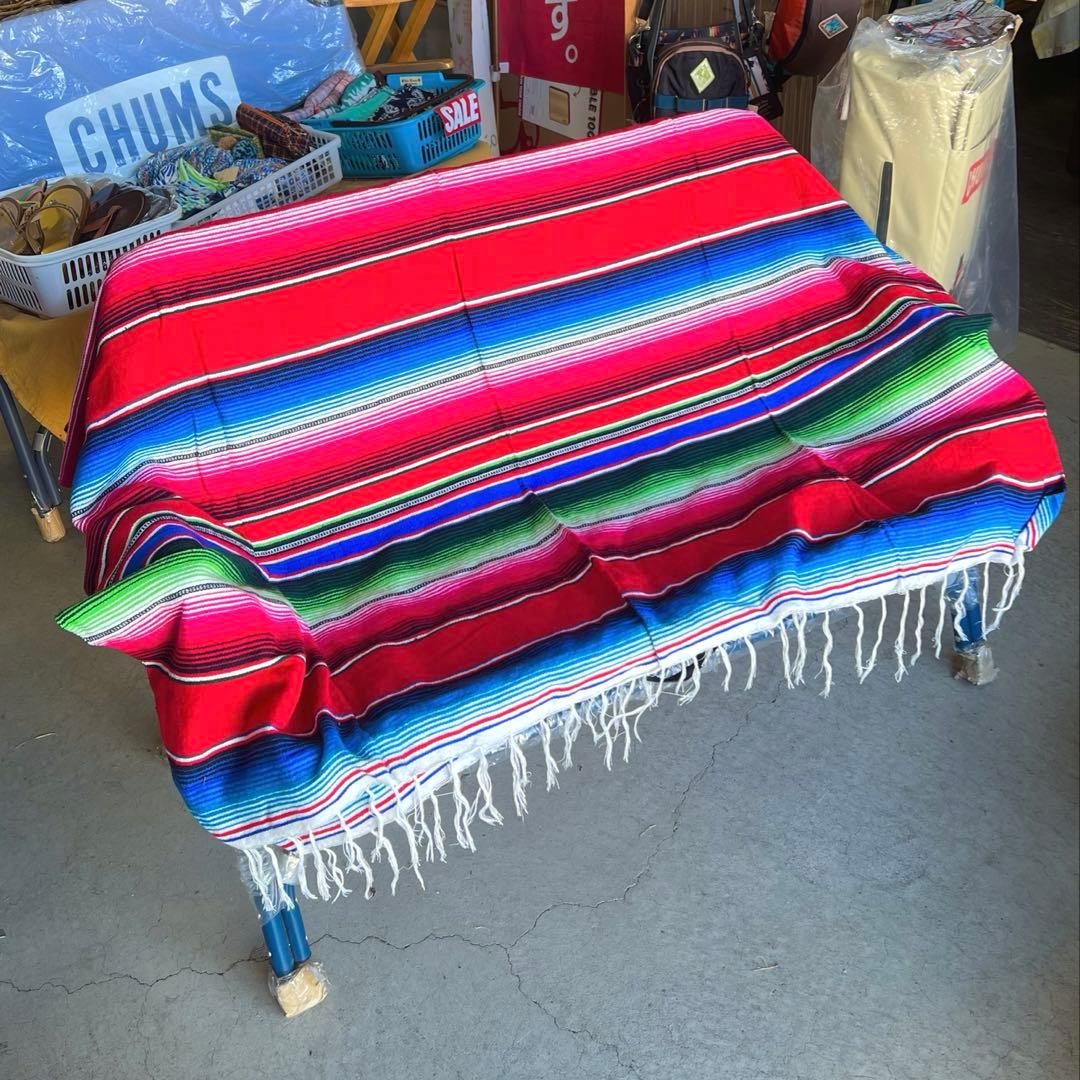 新品　MEXICICAN SARAPE RUG メキシカンラグ　red