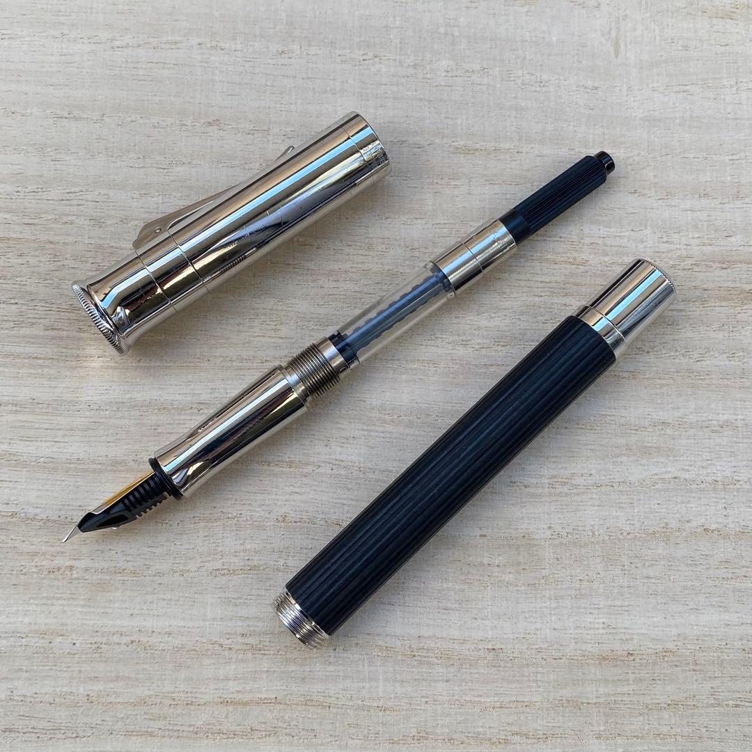 みつはしファーバーカステル クラシック エボニー プラチナ 万年筆 F