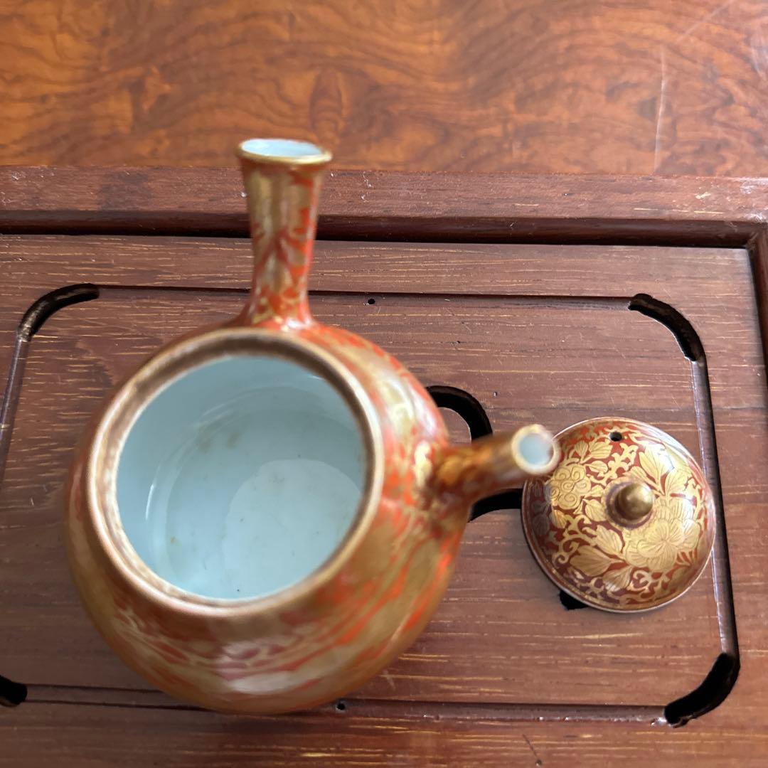 大日本永楽造　古美術　赤絵金襴手　染付急須　骨董品