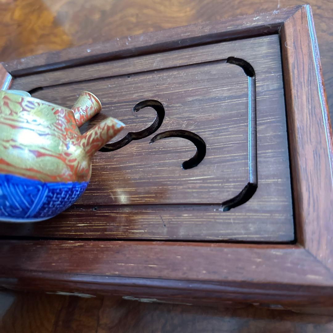 大日本永楽造　古美術　赤絵金襴手　染付急須　骨董品