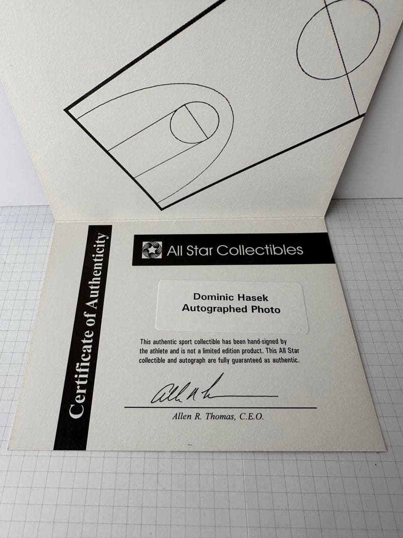 アイスホッケー　ドミニク・ハシェックサイン入り写真スタンド