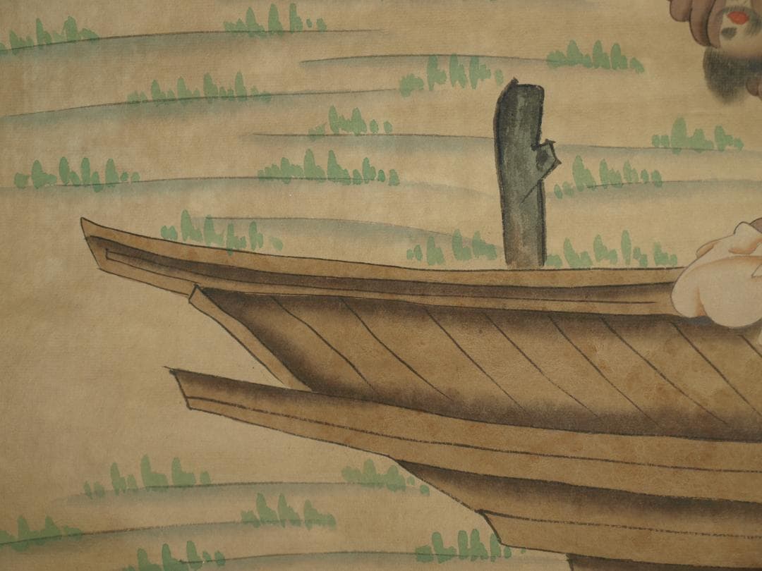 整理品　中国唐時代の掛軸　激安骨董品　肉筆保証　 BD128A1-1